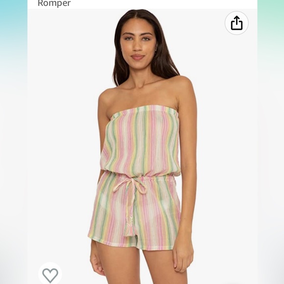 NWT BECCA Virtue strapless romper - Picture 5 of 12